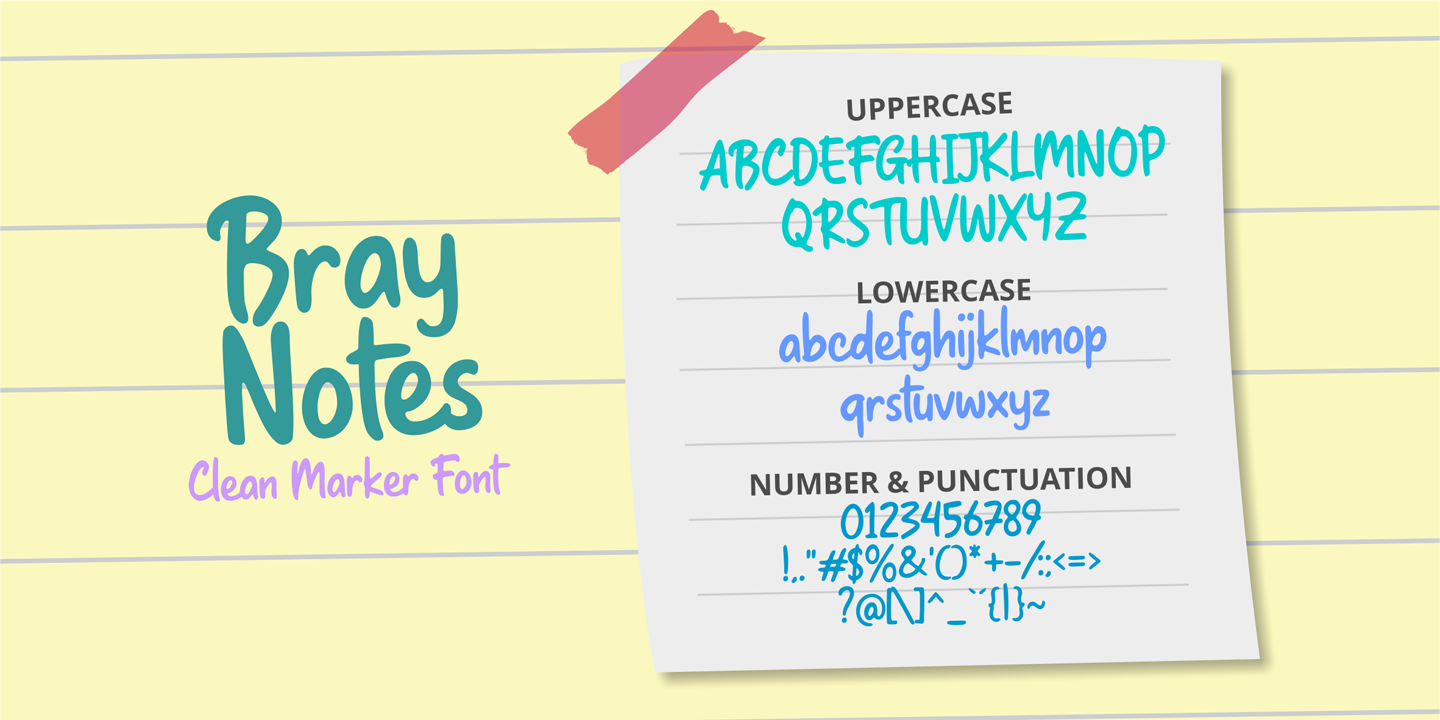 Example font Bray Notes #2